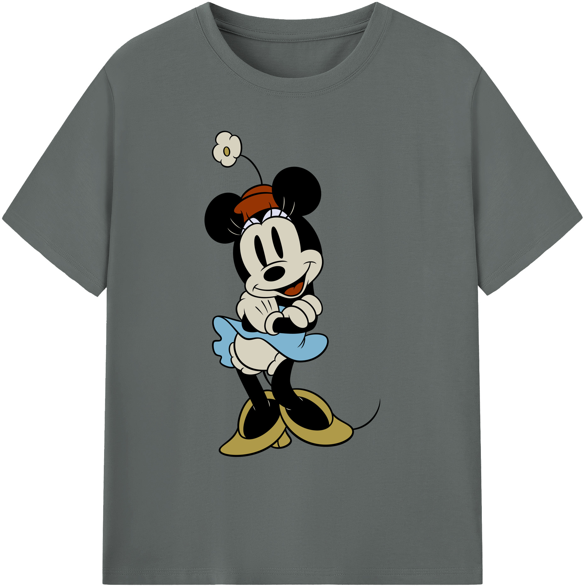 ミッキーマウス Mickey Mouse 綿100％ メンズ半袖Tシャツ｜肌触りやわらか＆通気性